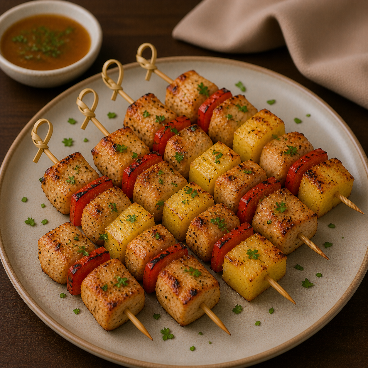 Hähnchen-Ananas Spieß